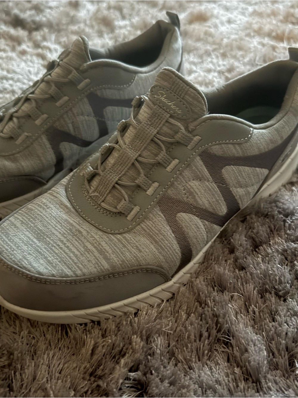 Skechers Women's Light Gray Slip-On Athletic Sneakers
